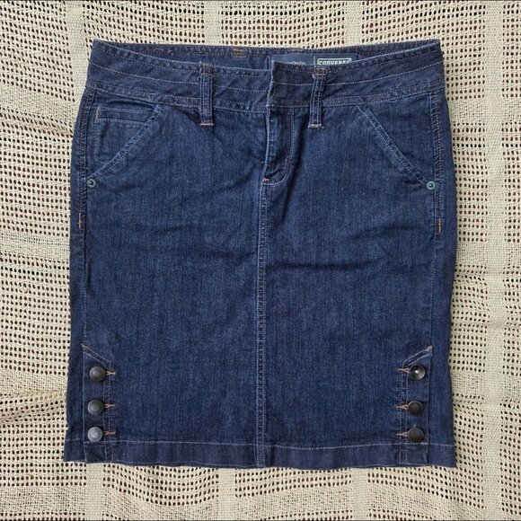 Vintage Y2K Converse Denim Skirt - Picture 1 of 6